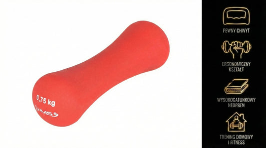 Ciężarek żeliwny pokryty neoprenem 0.75 kg 17025 Hms