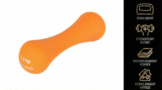 Ciężarek żeliwny pokryty neoprenem 1.5 kg 17025 Hms