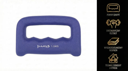 Kastet dark blue ciężarek żeliwny pokryty neoprenem 1.5 kg CK15 Hms
