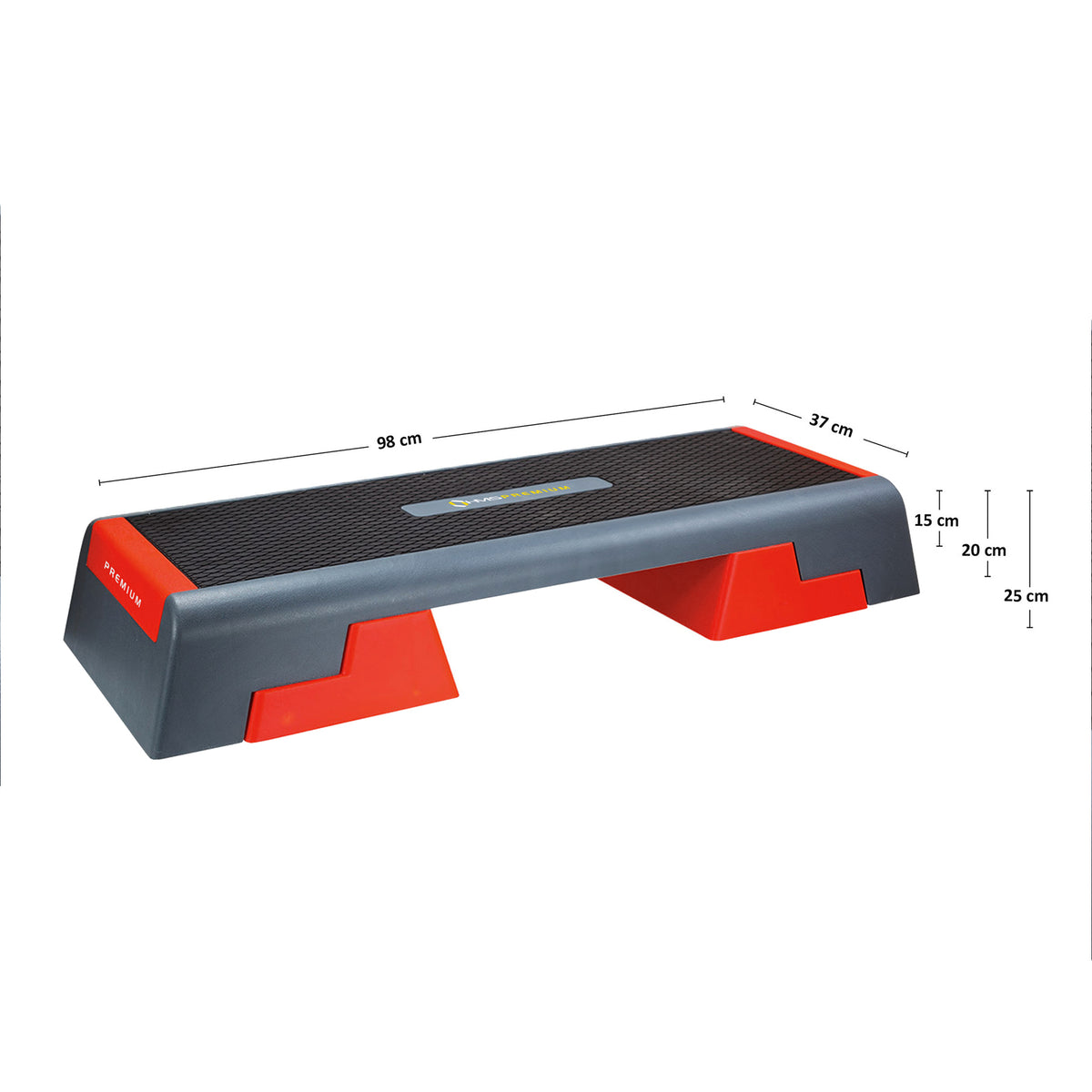 Black/red step do aerobiku premium AS007 Hms