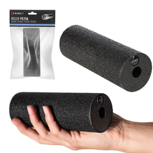 Black 15cm wałek/roller fitness FS116 Hms