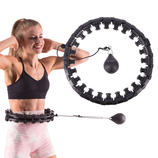 Hula hop black z wypustkami i obciążnikiem HHW01 Hms