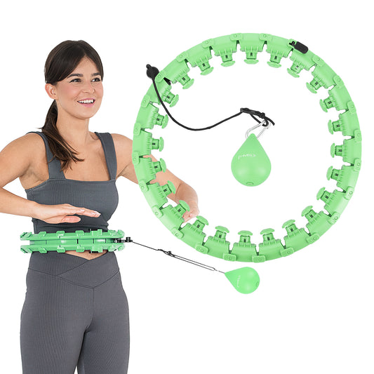 Hula hop green z wypustkami i obciążnikiem HHW01 Hms