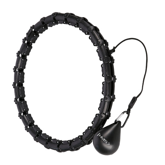 Hula hop black z wypustkami i obciążnikiem HHW02 Hms