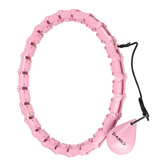 Hula hop light pink z wypustkami i obciążnikiem HHW02 Hms
