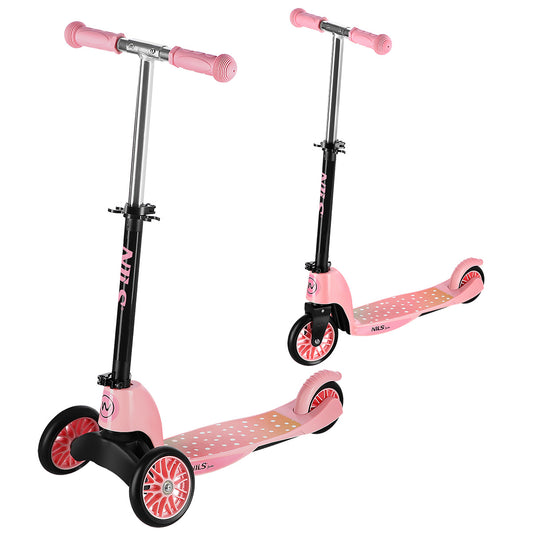 2w1 pink hulajnoga dziecięca HLB202 Nils Fun