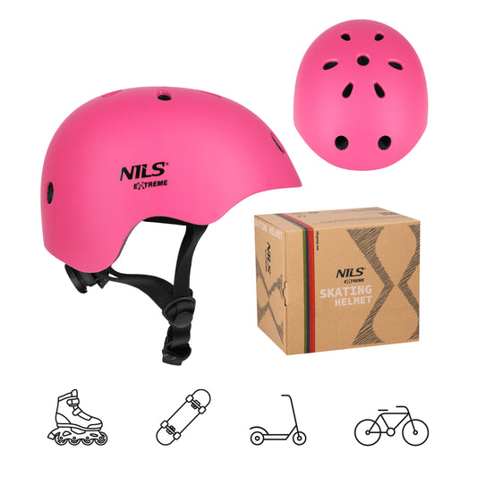Kask różowy s(52-56cm) MT301 Nils Extreme