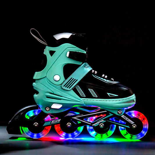 Miętowe led rozm. l(39-42) łyżworolki NA11230A Nils Extreme