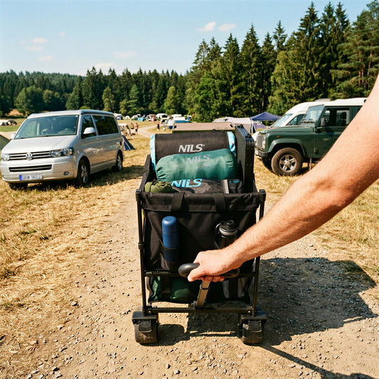 Wózek turystyczny xxl czarno-pomarańczowy 160l NC2607 Nils Camp
