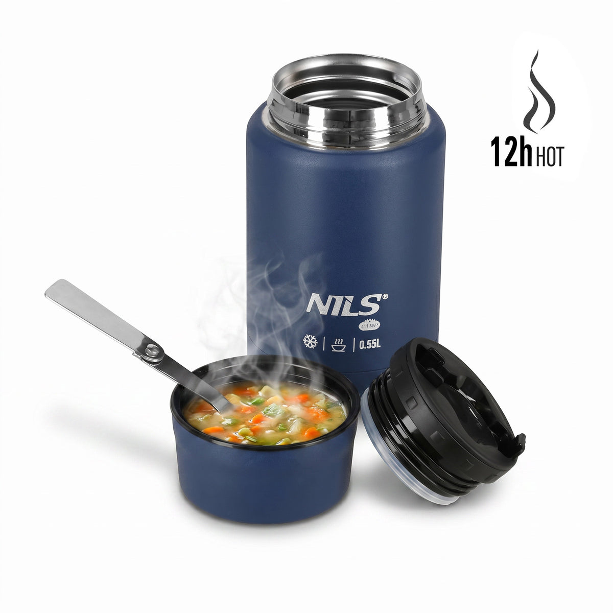 Termos obiadowy 550ml niebieski NC3807 Nils Camp