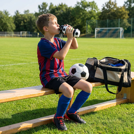 Butelka sportowa składana 550ml football NC4104 Nils