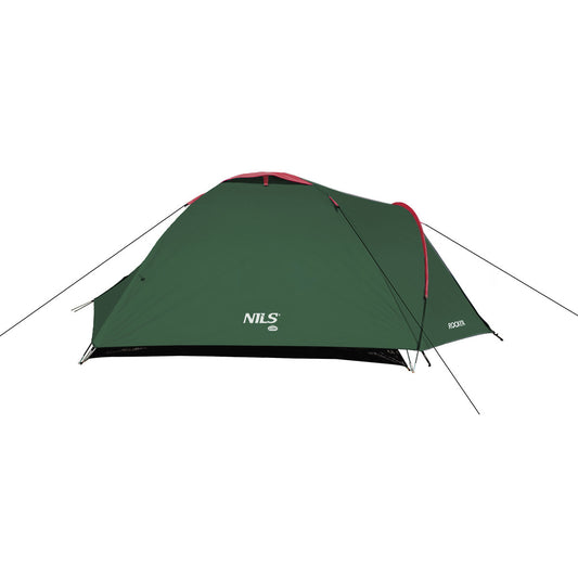 Zielono-czerwony namiot kempingowy rocker NC6013 Nils Camp