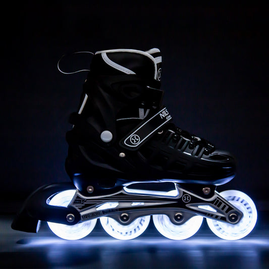 4w1 czarne led rozm. m(35-38) łyżworolki z wym. płozą hokejową NH10905 Nils Extreme