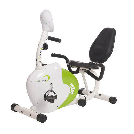 R9259* poziomy rower stacjonarny magnetyczny (9 kg) biało-zielony Hms