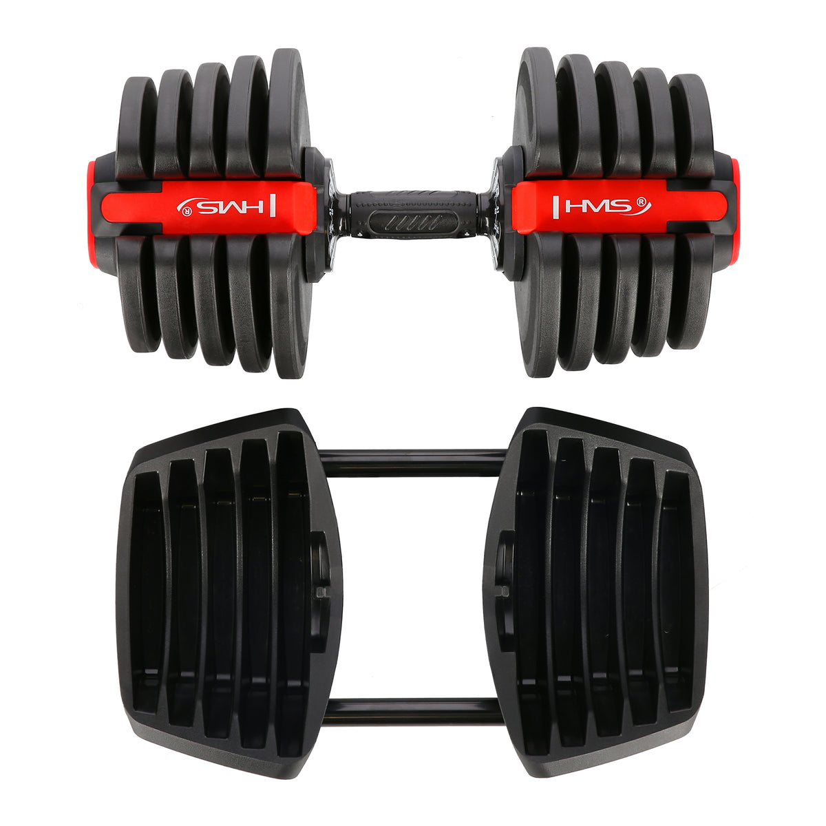 Pro set 2w1 zestaw regulowanych sztangielek 43,5 kg SGR40 Hms