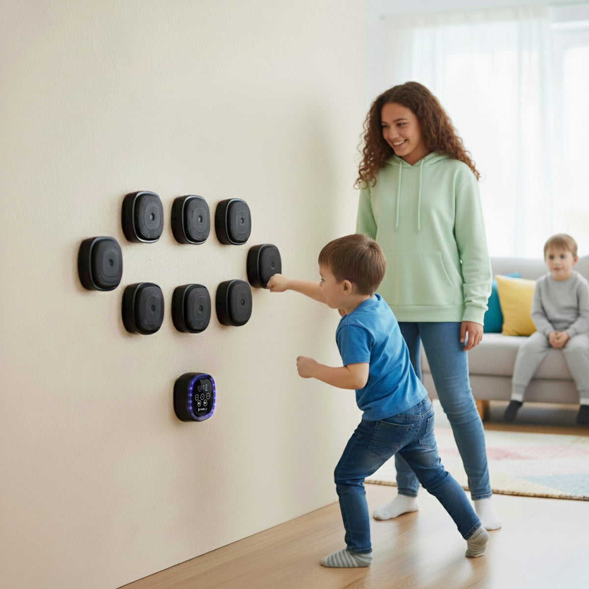 Tarcza bokserska modułowa bluetooth z muzyką i rękawicami TB05 Hms
