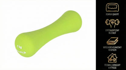 Ciężarek żeliwny pokryty neoprenem 1.0 kg 17025 Hms
