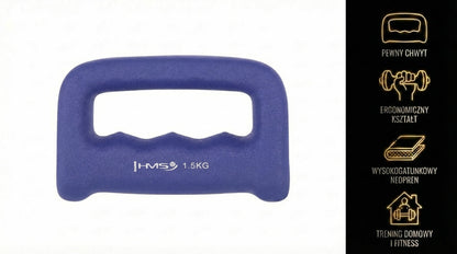 Kastet dark blue ciężarek żeliwny pokryty neoprenem 1.5 kg CK15 Hms
