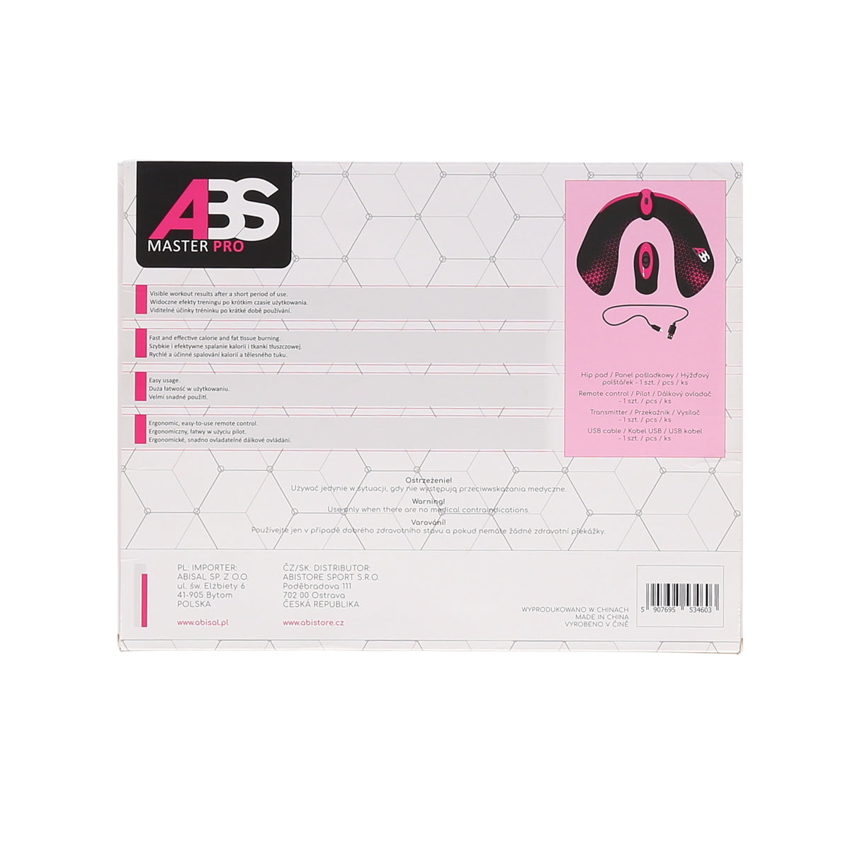Abs master pro hip trainer elektrostymulator mięśni nn Hms
