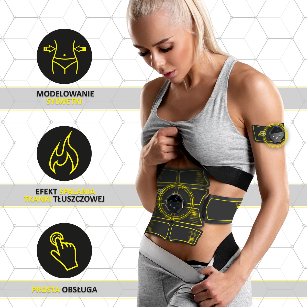 Abs master pro super elektrostymulator mięśni Hms