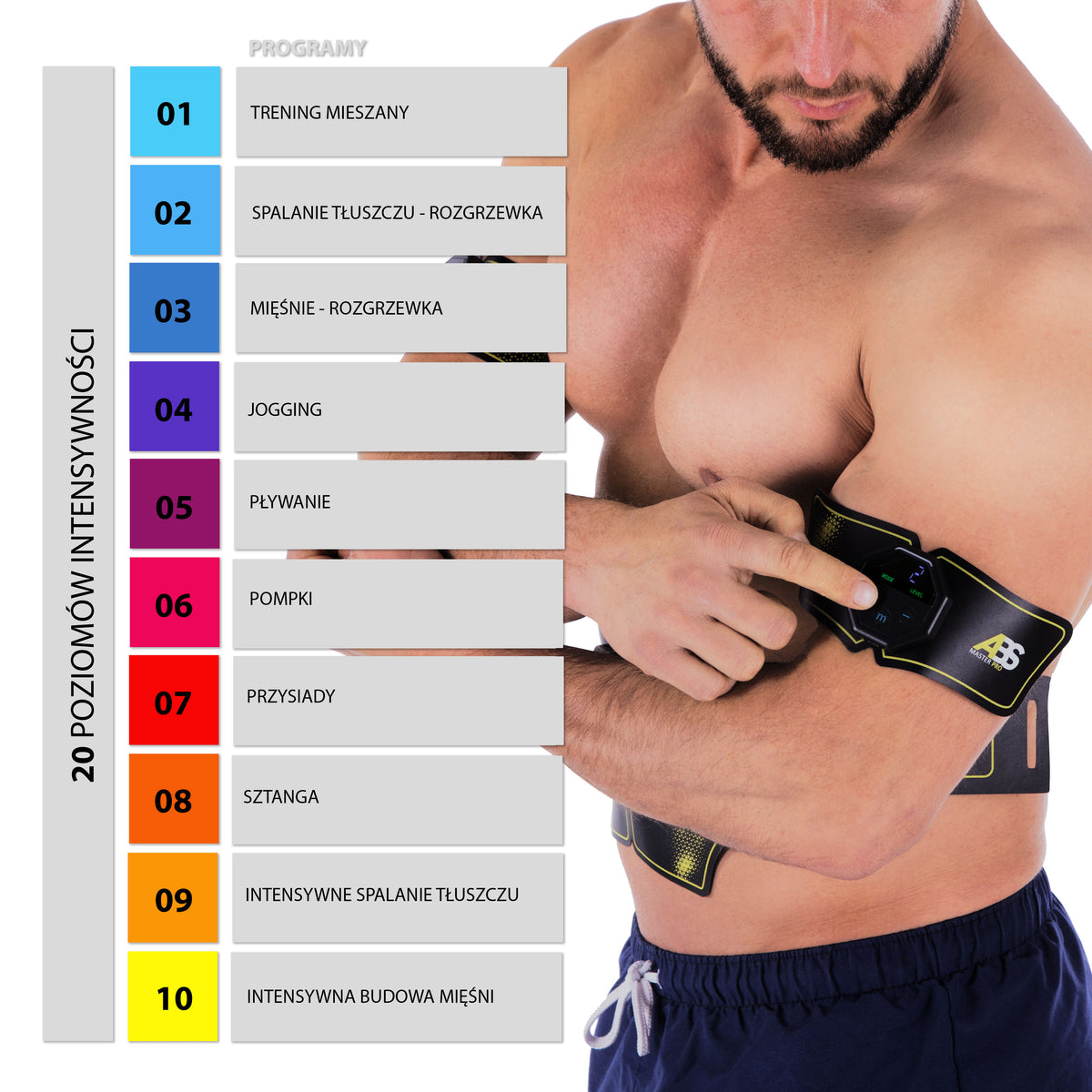 Abs master pro super elektrostymulator mięśni Hms