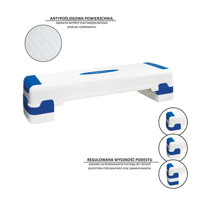 White/blue step do aerobiku AS005 Hms