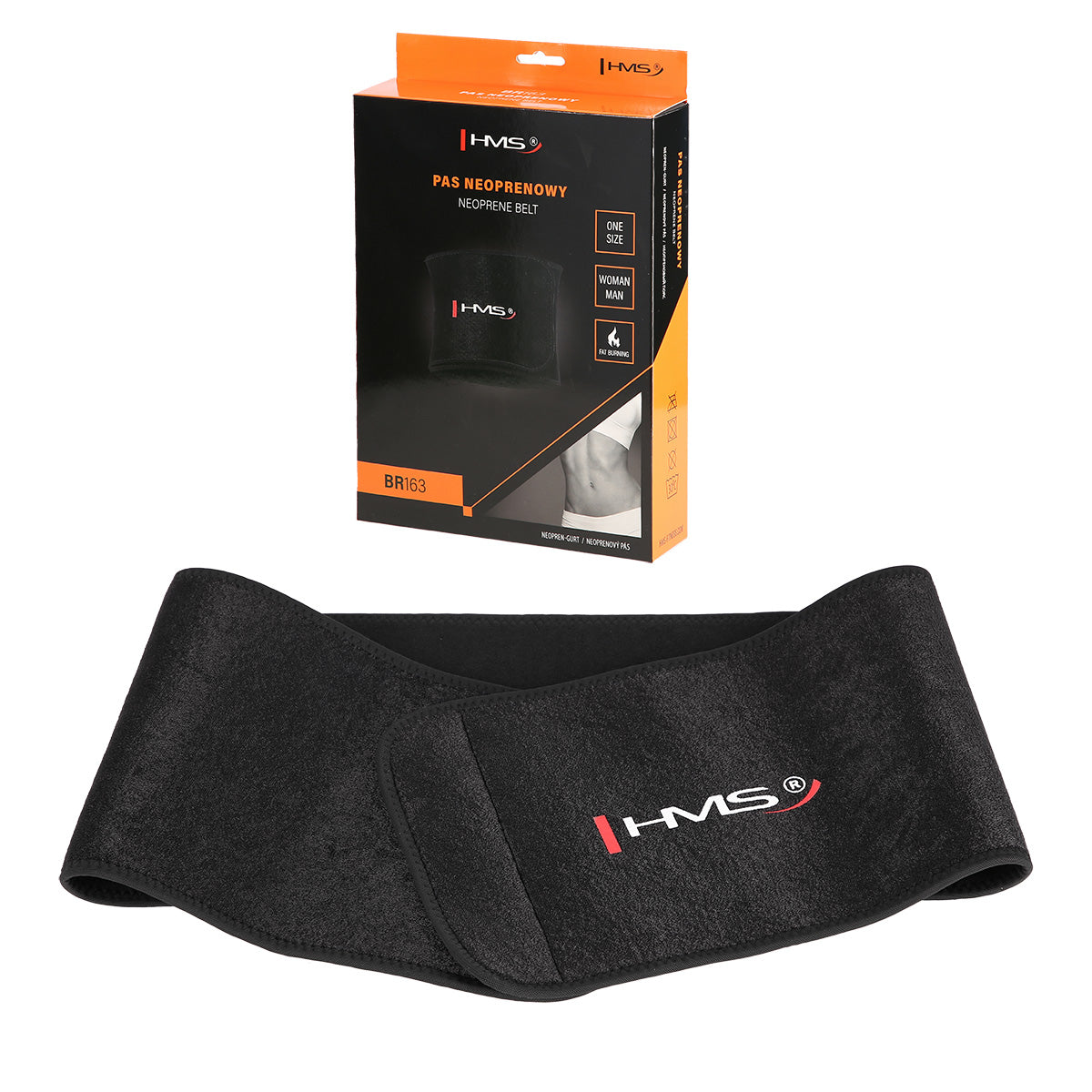 Pas na brzuch wyszczuplający black one size BR163 Hms