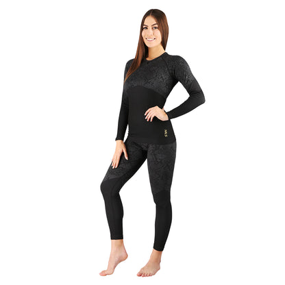 Spodnie termoaktywne czarne damskie s/m rosa BTS0062 Nils
