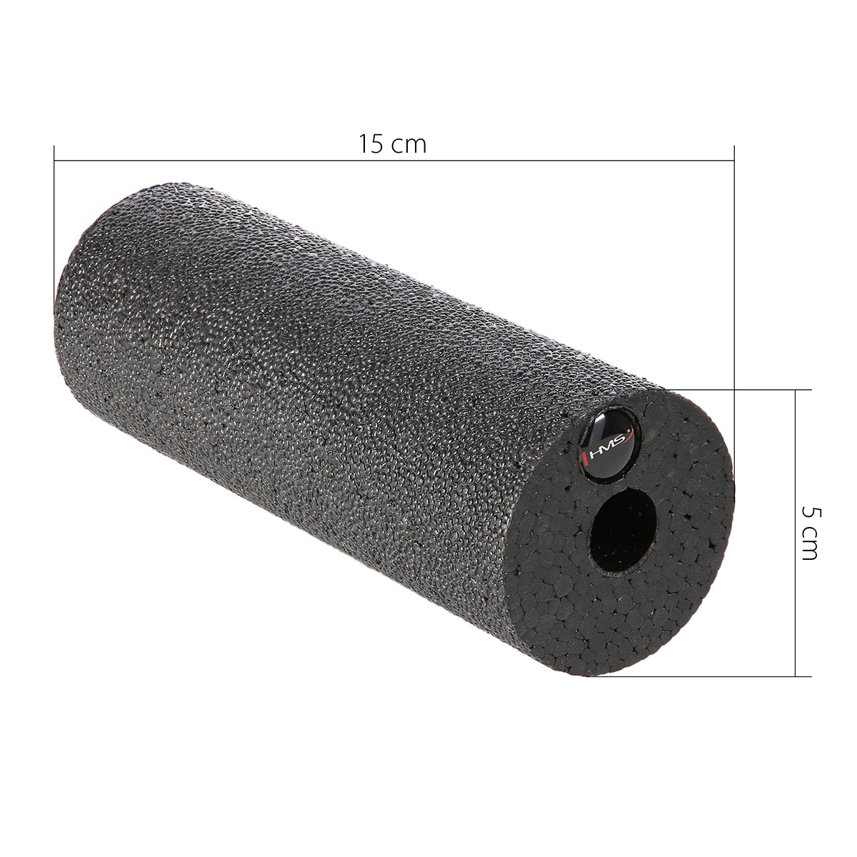Black 15cm wałek/roller fitness FS116 Hms