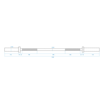 Gryf olimpijski prosty 1200mm + zg1000 red premium GO160 Hms