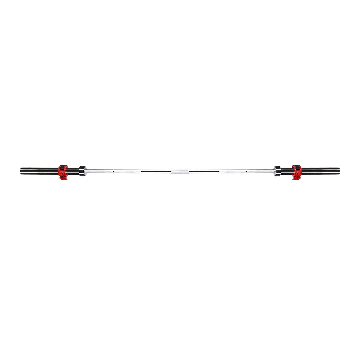 (+ zg1000r) gryf olimpijski 18.5kg 2200mm hms z zaciskami lock jaw red GO450 Hms Premium