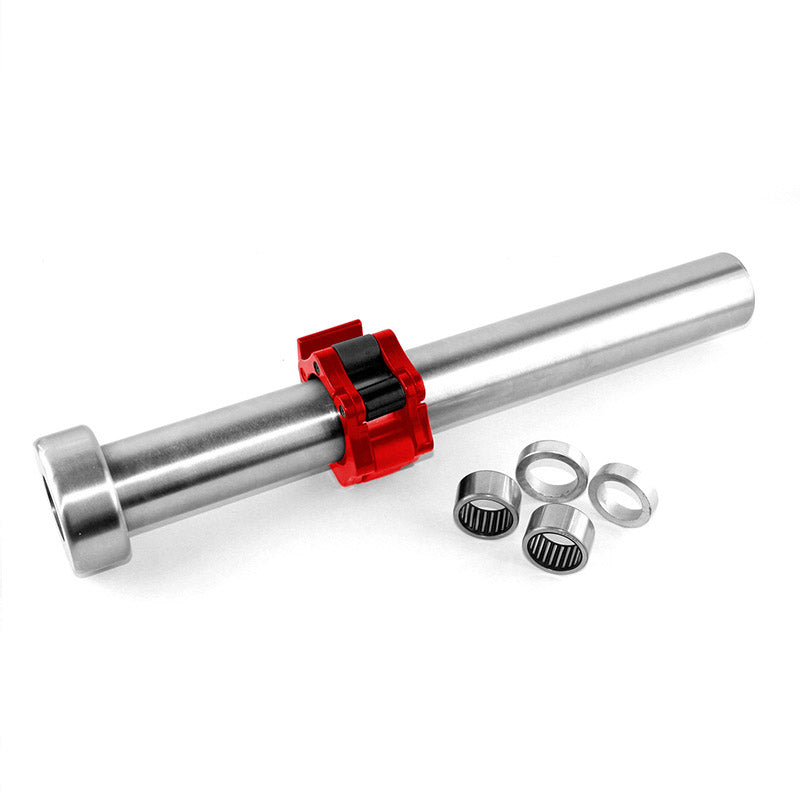 (+ zg1000r) gryf olimpijski 18.5kg 2200mm hms z zaciskami lock jaw red GO450 Hms Premium