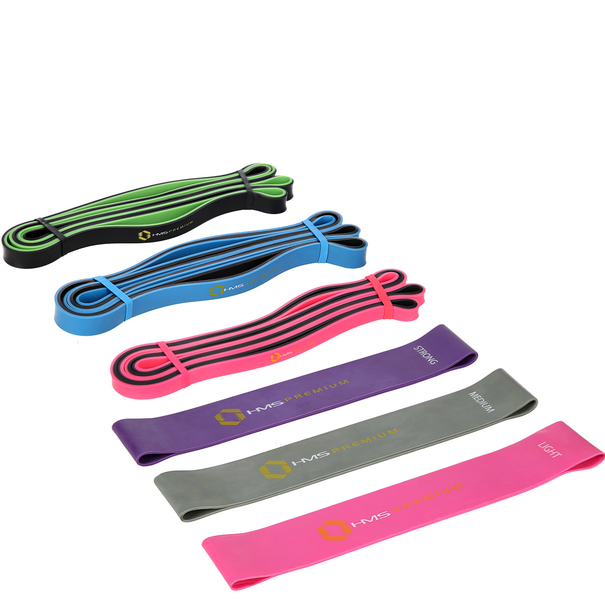 Pro set zestaw gum do ćwiczeń GU04 GU06 Hms Premium