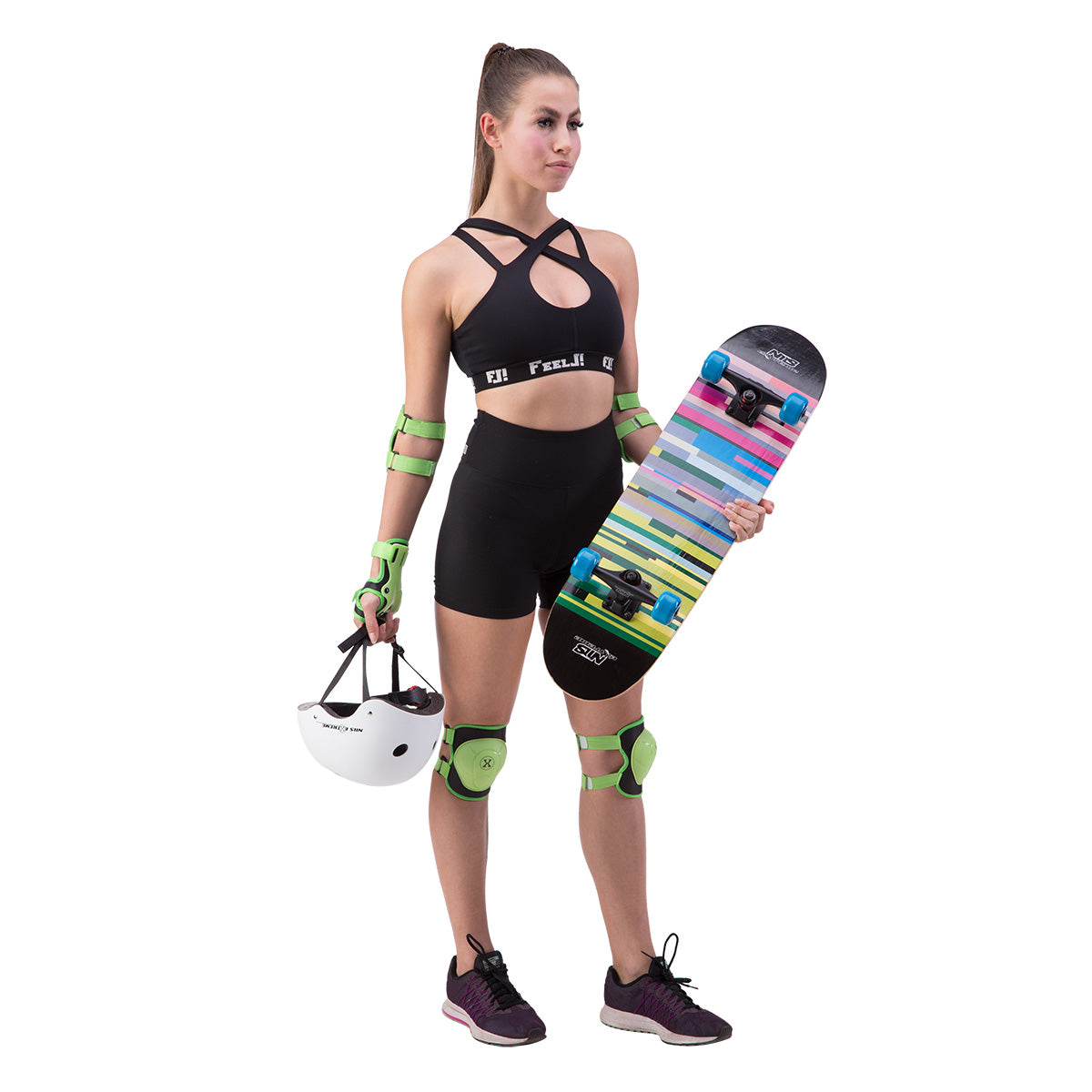 Zielony rozm. l zestaw ochraniaczy H704 Nils Extreme