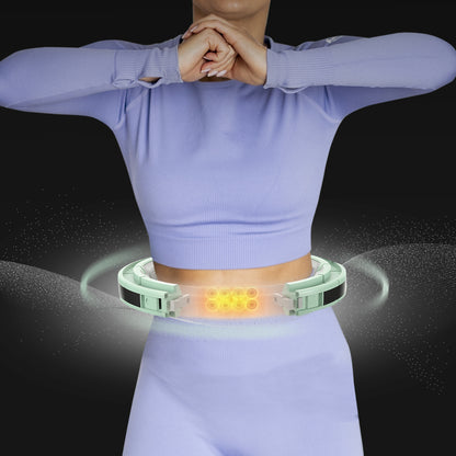 Hula hop green z magnesami i obciążnikiem + licznik HHM13 Hms