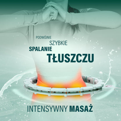 Hula hop green z magnesami i obciążnikiem + licznik HHM14 Hms