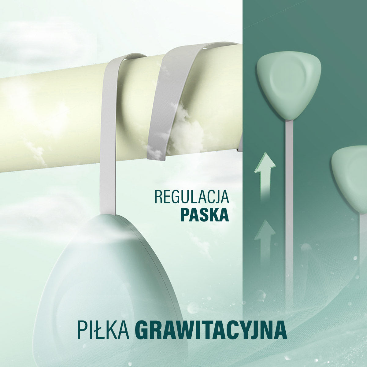 Hula hop green z magnesami i obciążnikiem + licznik HHM14 Hms