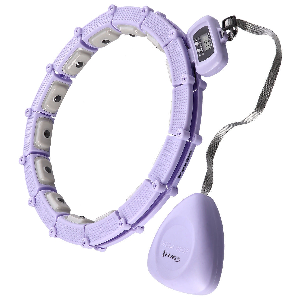 Hula hop violet z magnesami i obciążnikiem + licznik HHM14 Hms