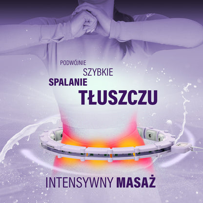 Hula hop violet z magnesami i obciążnikiem + licznik HHM14 Hms