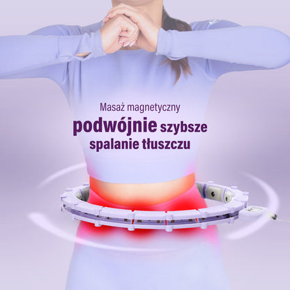 Hula hop violet z magnesami i obciążnikiem + licznik HHM14 Hms