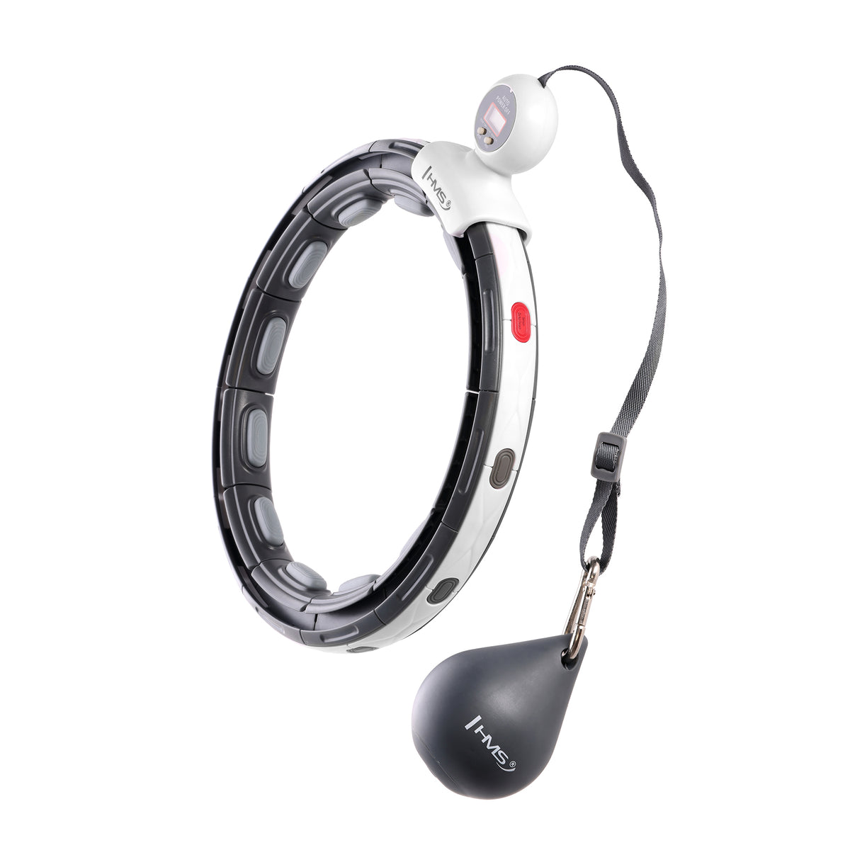Hula hop black z magnesem i obciążnikiem + licznik HHM15 Hms