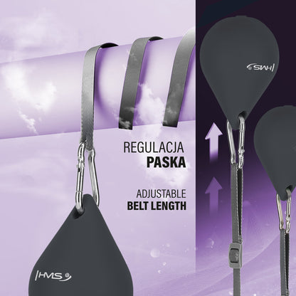 Hula hop black z magnesem i obciążnikiem + licznik HHM15 Hms