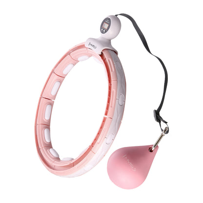 Hula hop pink z magnesem i obciążnikiem + licznik HHM15 Hms