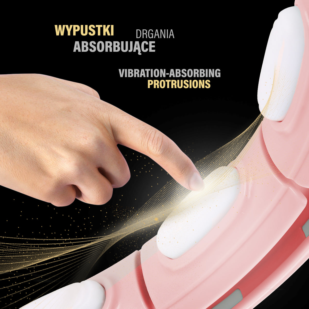 Hula hop pink z magnesem i obciążnikiem + licznik HHM15 Hms