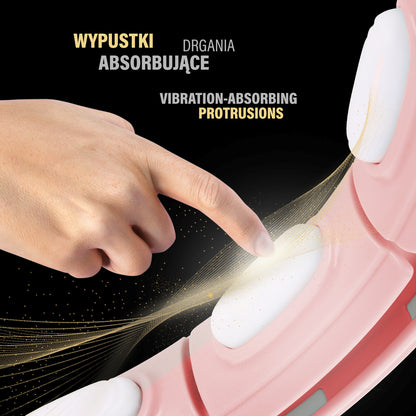 Hula hop pink z magnesem i obciążnikiem + licznik HHM15 Hms