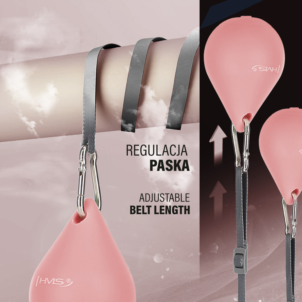 Hula hop pink z magnesem i obciążnikiem + licznik HHM15 Hms