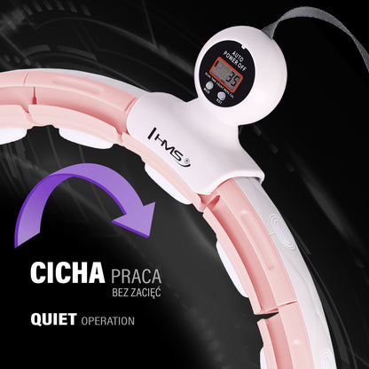 Hula hop pink z magnesem i obciążnikiem + licznik HHM15 Hms