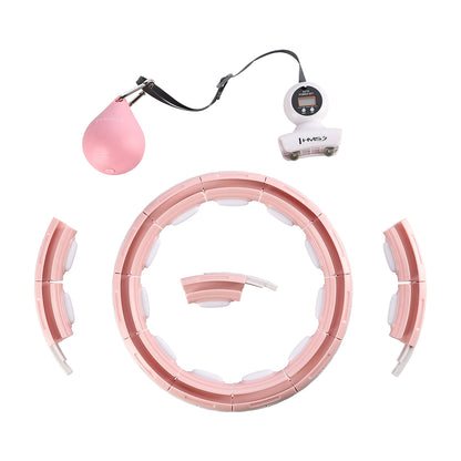 Hula hop pink z magnesem i obciążnikiem + licznik HHM15 Hms