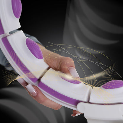 Hula hop white/violet z magnesami i obciążnikiem + licznik HHM17 Hms
