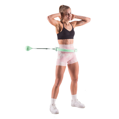Zestaw hula hop hhw06 green z piłką grawitacyjną i licznikiem + pas br163 black plus size Hms
